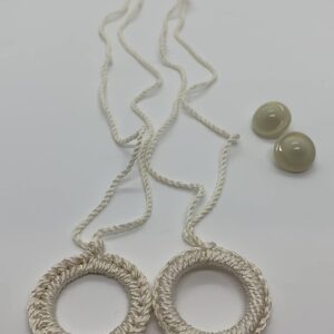 Cream Window Shade Pulls - Set of 2