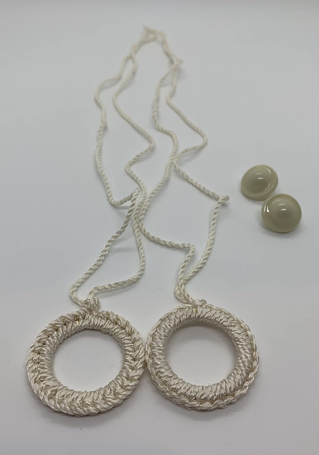 Cream Window Shade Pulls - Set of 2