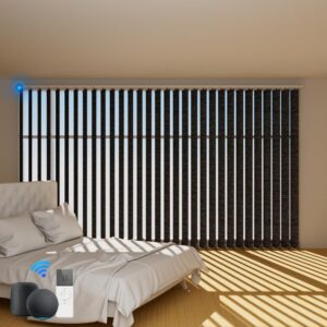 Motorized Blackout Vertical Blinds, Alexa/Google Compatible