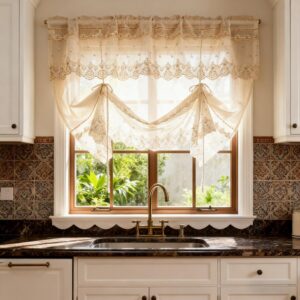 Floral Tie-Up Balloon Curtain Valance 59" x 39"