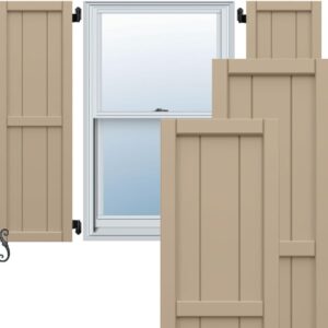 10.75" W x 72" H Composite Board-N-Batten Shutters (Per Pair)