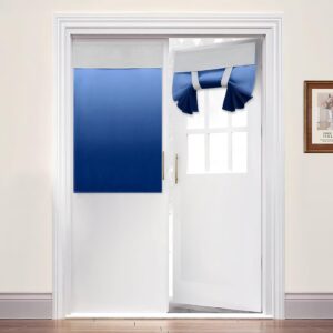 Yakamok Ombre Blue Door Curtains, Blackout 26x42"