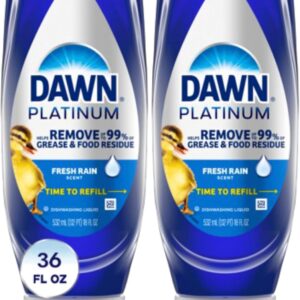 Dawn Platinum EZ-Squeeze Dish Soap, Fresh Rain, 2-Pack