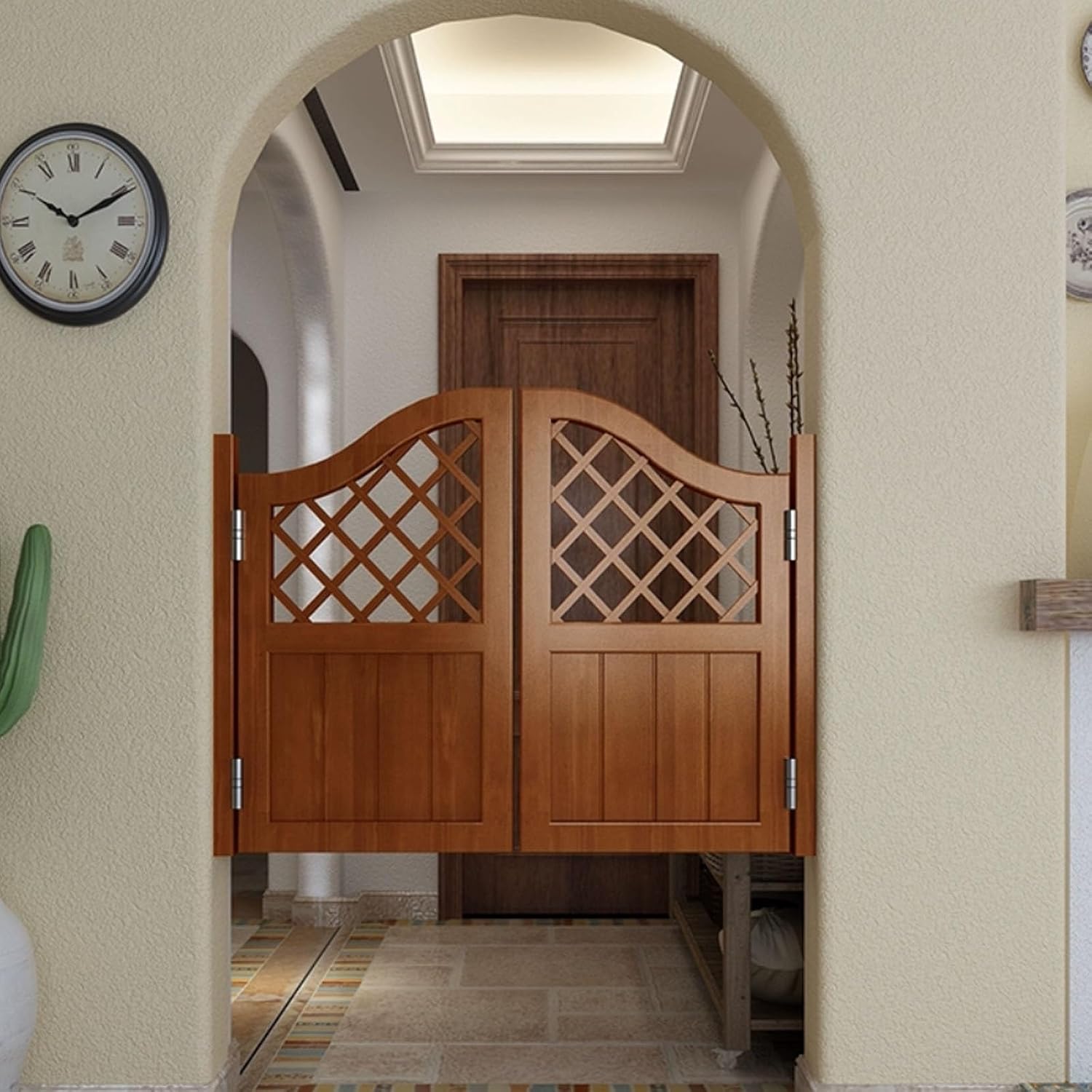 Brown Solid Wood Saloon Doors 35.4" - Cowboy Cafe Partition