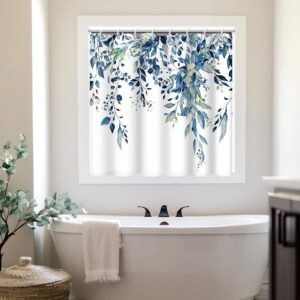 Watercolor Blue Eucalyptus Shower Curtain - 40x36"
