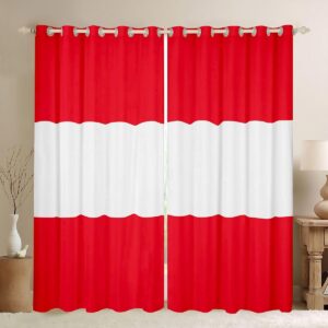 Feelyou Austrian Flag Curtains - Blackout Drape Set