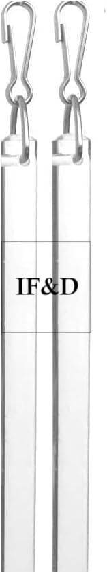 IF&D Clear Acrylic Drapery Wands - 2 Pack
