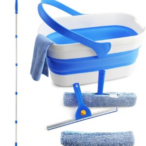 PIMEKOY Window Cleaning Kit with Collapsible Bucket
