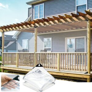 Heavy-Duty Clear Waterproof Tarp 9.5x19ft w/Grommets