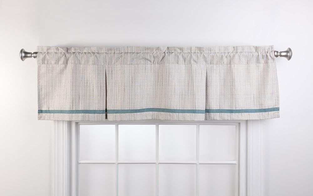 Stylemaster Tucson Pleated Valance, 55x15in, Blue Heather