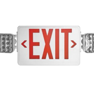 Howard Lighting Combo Exit Light - Red Letters