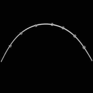Geelin White Curved Curtain Rod 24"–48"
