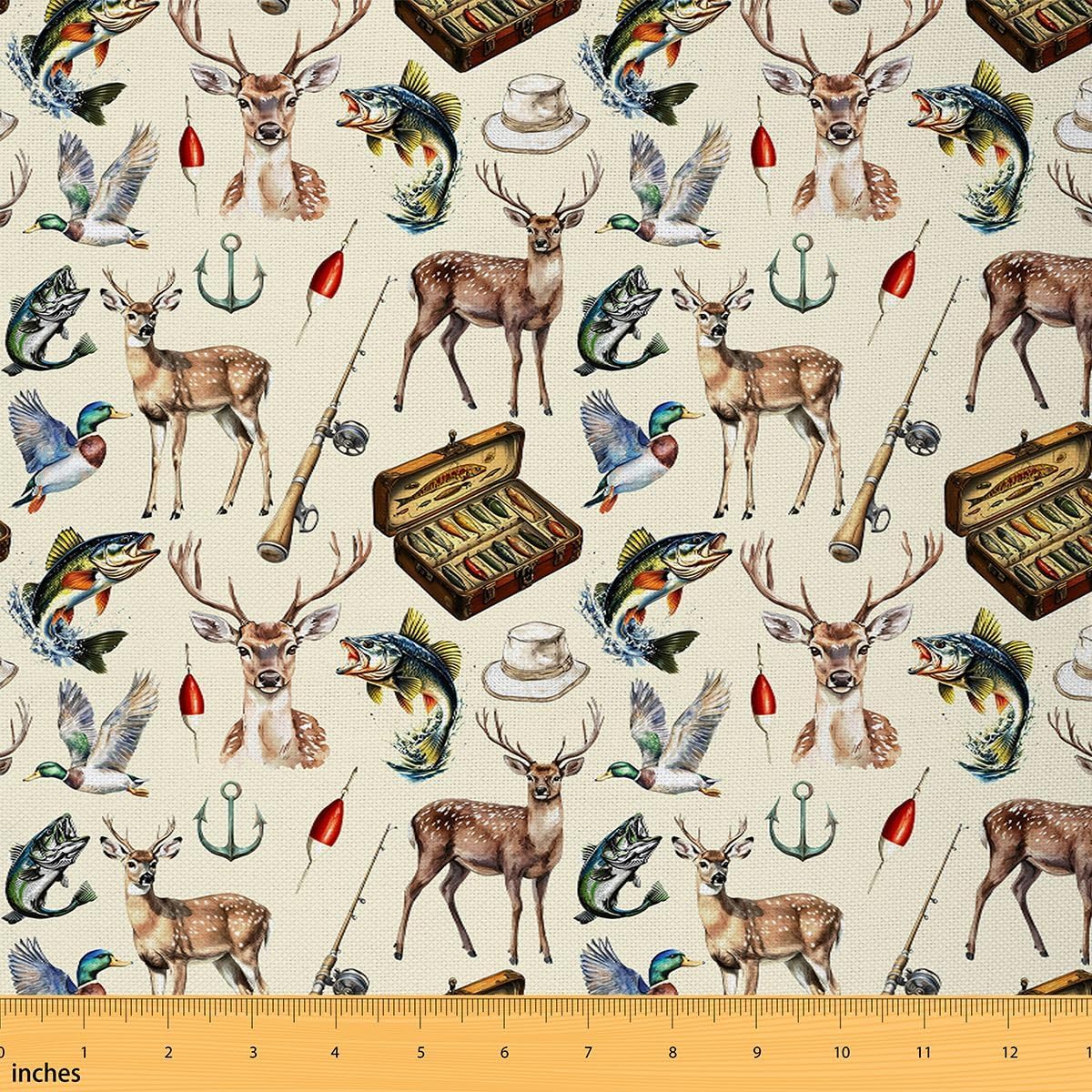 Feelyou Big Bass Flannel Upholstery Fabric 1 Yard