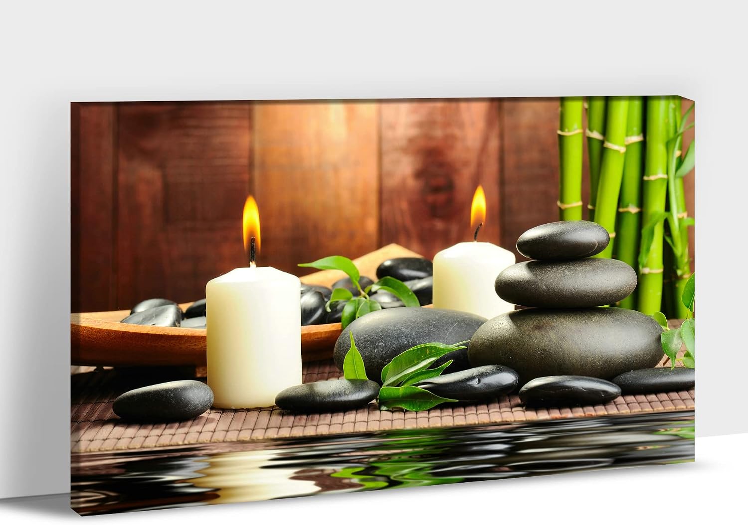 Zen Stone Wall Art Canvas Painting - 28x40"
