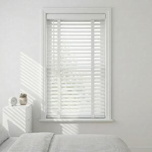 Cordless Wood Blinds 2" for Office & Windows - White