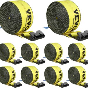 VEVOR 4"x30' Heavy Duty Truck Straps (10-Pack) 18,000 lbs BS