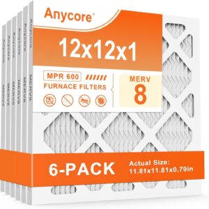 12x12x1 Air Filter 6-Pack MERV 8 AC Furnace Filter