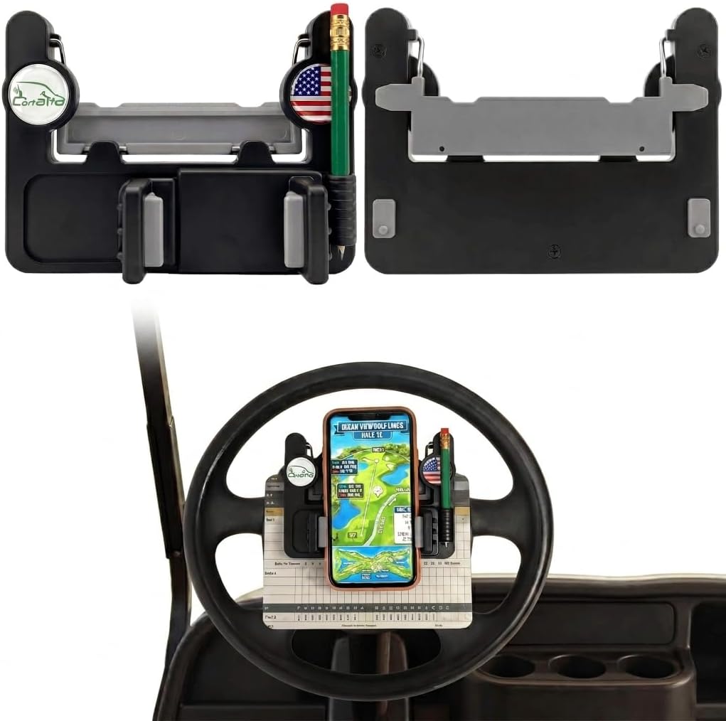 Golf Cart Phone Mount Flip-Up with Pencil | Cartalia