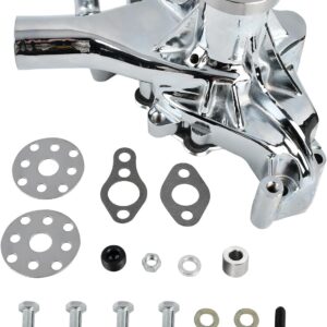 High-Volume Chrome Aluminum Water Pump for Chevy SBC 1969-87