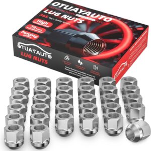 OTUAYAUTO 32PC Lug Nuts 9/16-18 for Dodge Ram F250 F350 Chevy