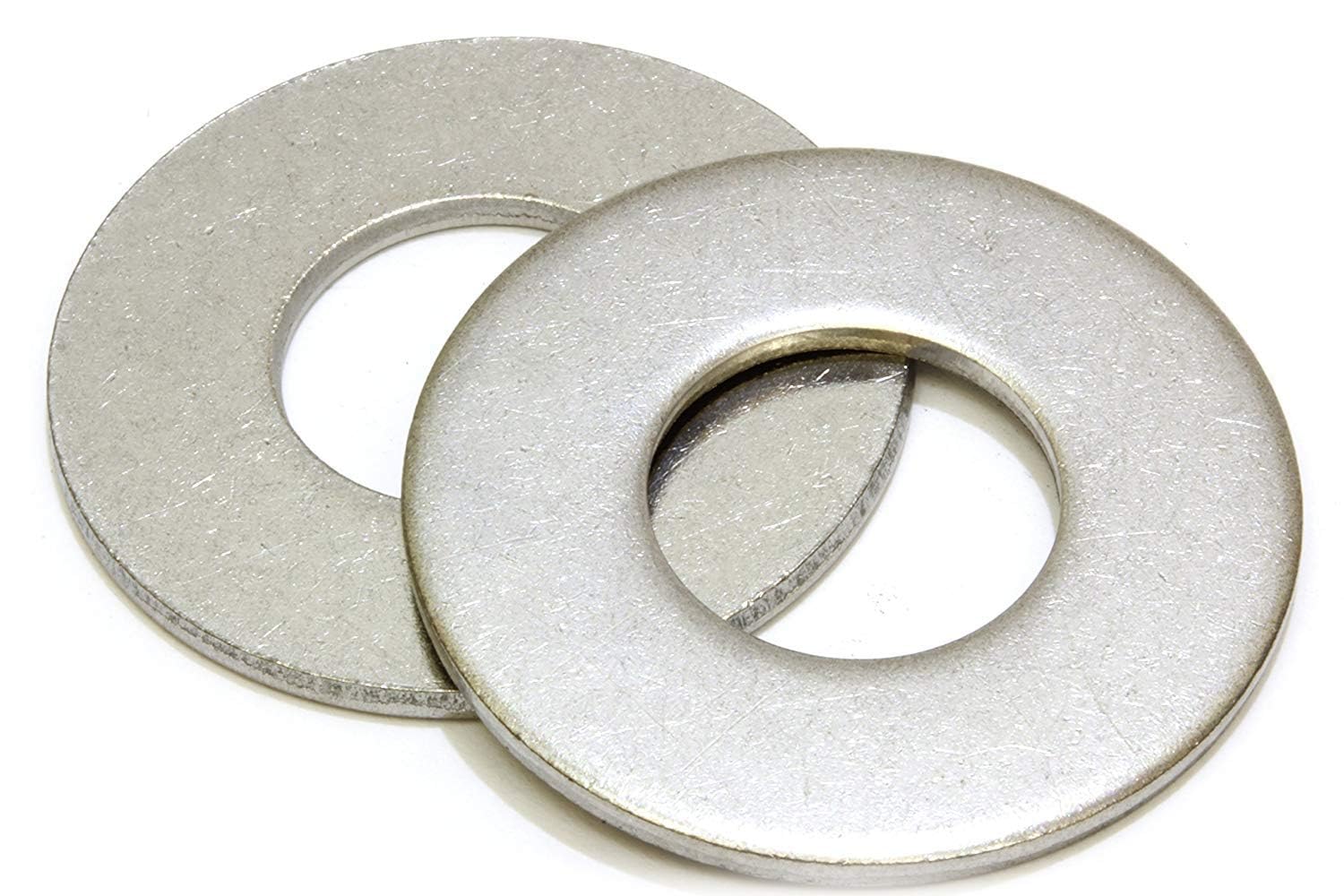 Stainless Steel Flat Washers 100-Pack - 3/8" | Heavy-Duty 304 Grade