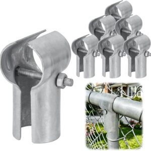 6 PCS Galvanized Chain Link Fence T Clamps, 1-3/8" OD Pipe