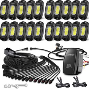LEDMIRCY R6 LED Pure White Rock Lights Kit 20-Pack