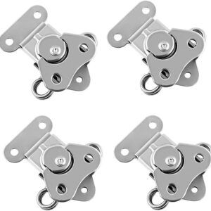 QWORK 4-Pack Stainless Steel Catch Latches 2"x1.5"
