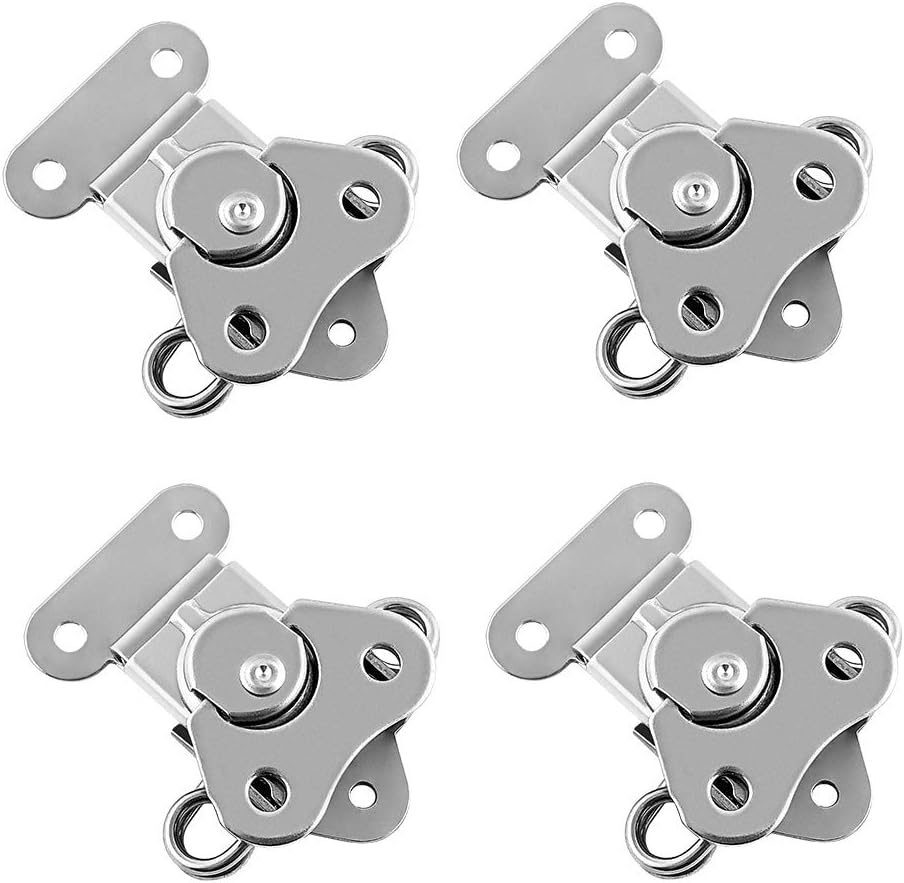 QWORK 4-Pack Stainless Steel Catch Latches 2"x1.5"