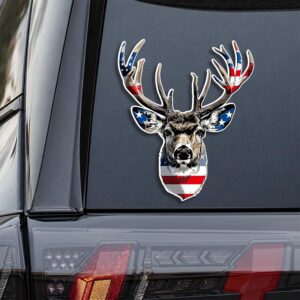 Funny Deer Head Car Stickers - Waterproof Vinyl Decals