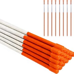 48" Orange Fiberglass Driveway Markers - 20 Pack