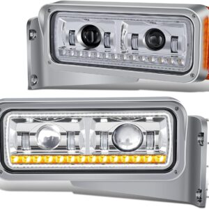 Peterbilt 359/379/389 Chrome Headlight Set