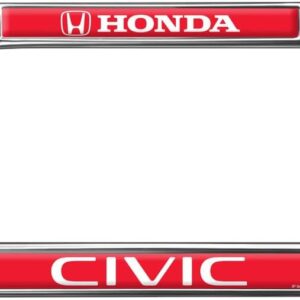 Honda Civic Red Standard License Plate Frame