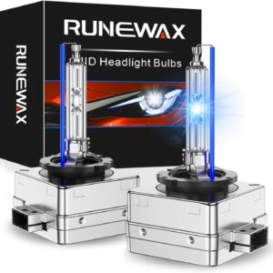 RUNEWAX D1S Xenon Bulbs 8000K White OEM Replacement (2 Pack)