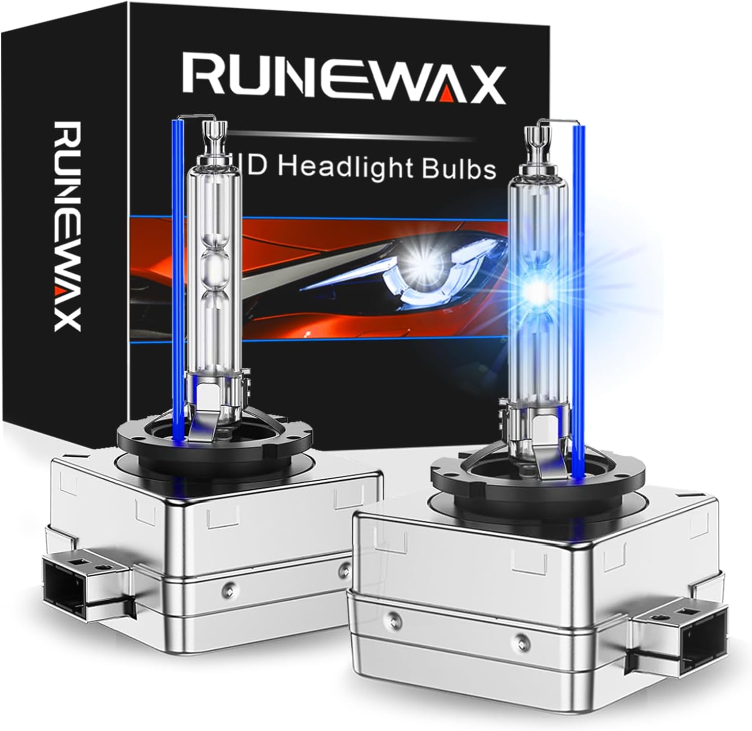 RUNEWAX D1S Xenon Bulbs 8000K White OEM Replacement (2 Pack)