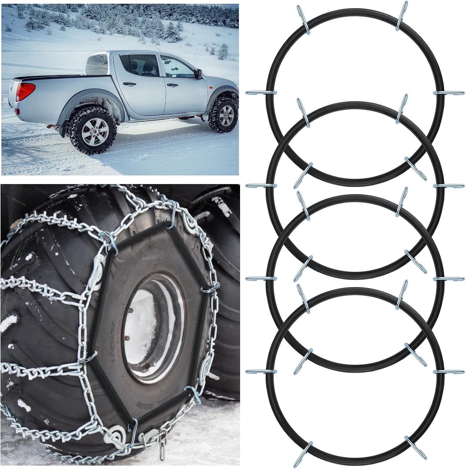 BBTO 4-Pc Light Truck Tire Chain Tensioners
