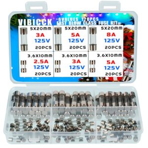 VIBICCK 120-Piece Christmas Light Fuse Kit