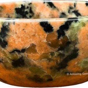 Pink Granite Crystal Bowl – 2" Decorative Gemstone Gift