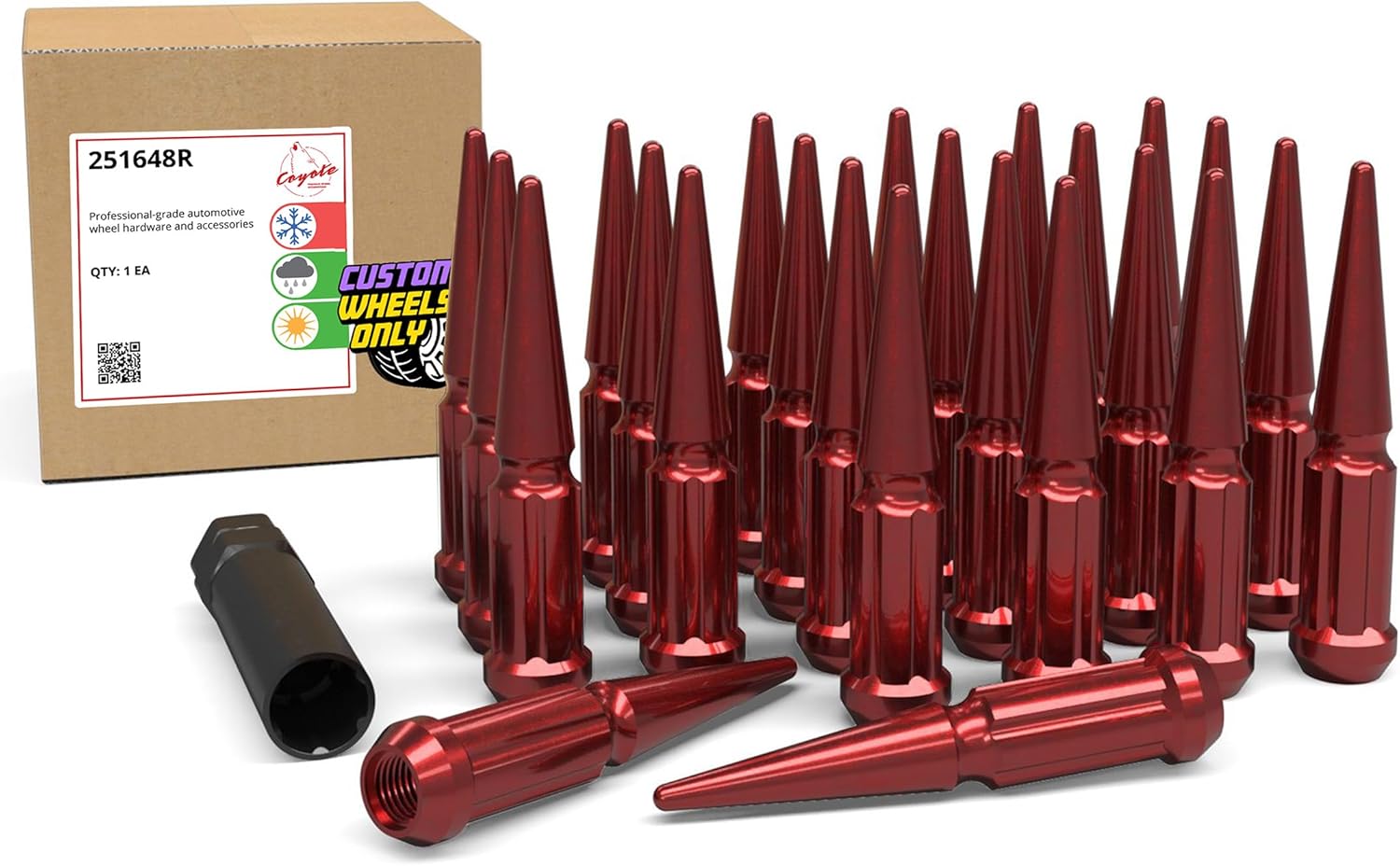 24pc M14x1.5 Lug Nuts for Chevy Silverado, RAM 1500 & More