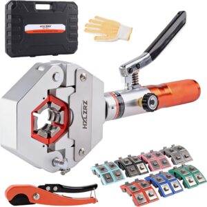 HZLZRZ AC Hose Crimper Kit - 7 Die Hydraulic Tool