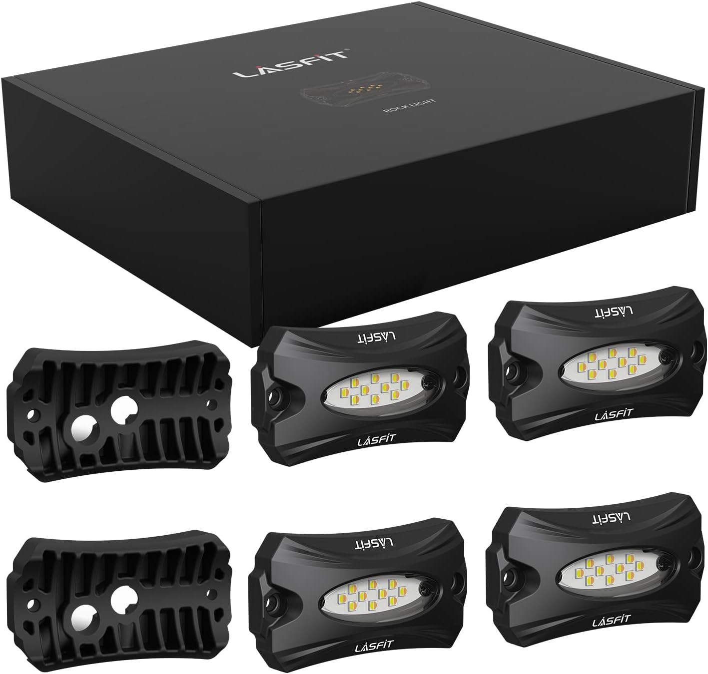 LASFIT Switchback Rock Lights Amber & White LED Kit