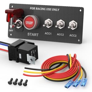RVBOATPAT 5-in-1 Boat Ignition Switch Panel 12V 30A