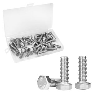 25pc M8x25mm Stainless Steel Hex Bolts, 304 Grade