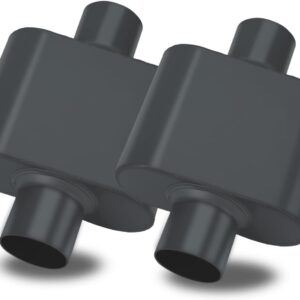 BLACKHORSE-RACING 3" Dual Race Mufflers, Pair
