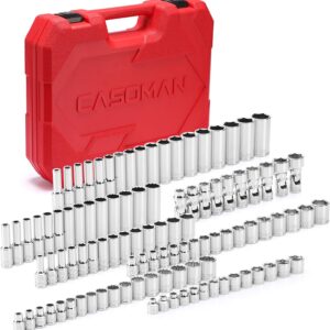 CASOMAN 104-Pc 3/8" Impact Socket Set - CR-V Steel