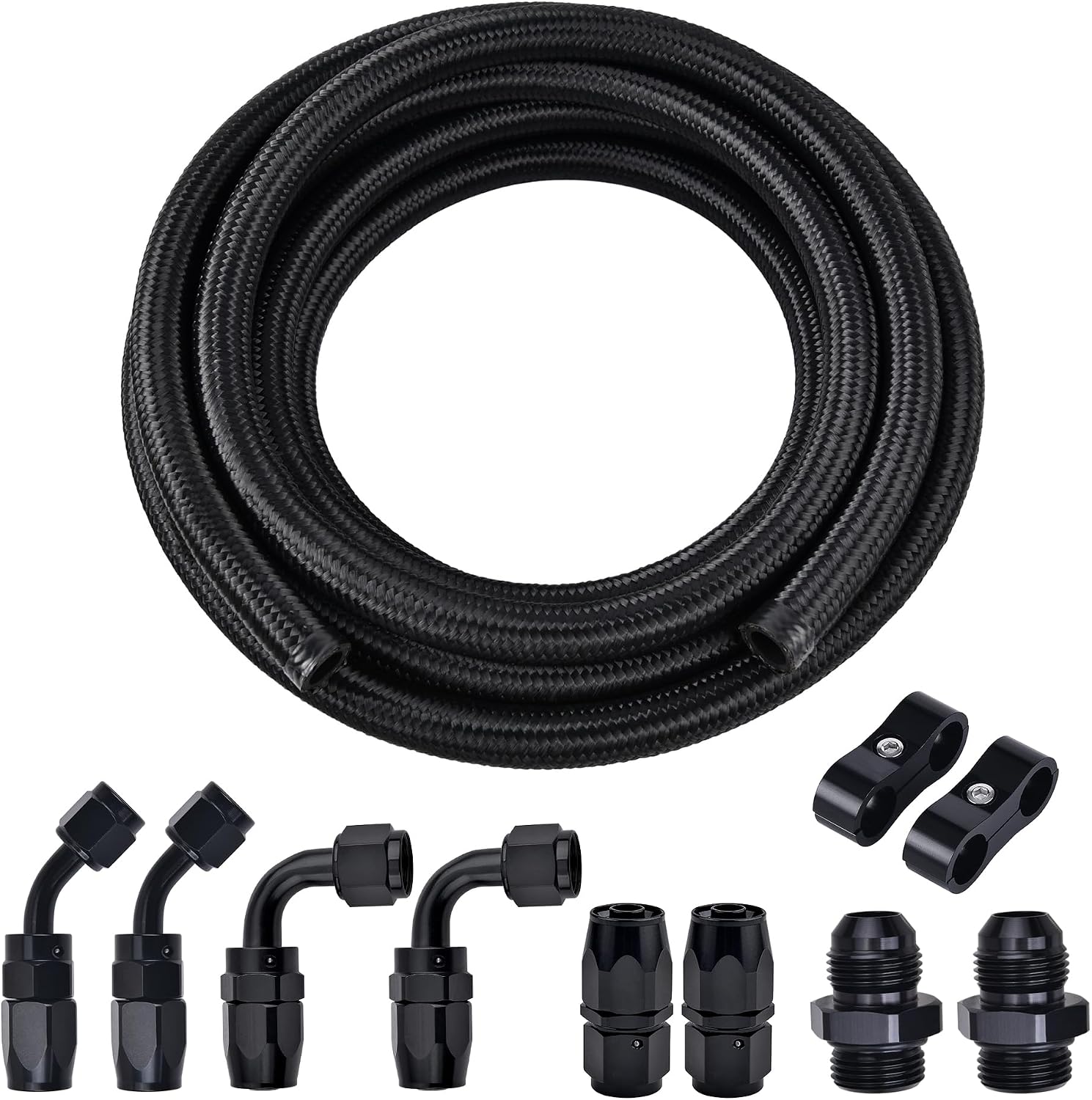 EVIL ENERGY 10AN Fuel Line Kit - 10FT Braided Hose w/Fittings