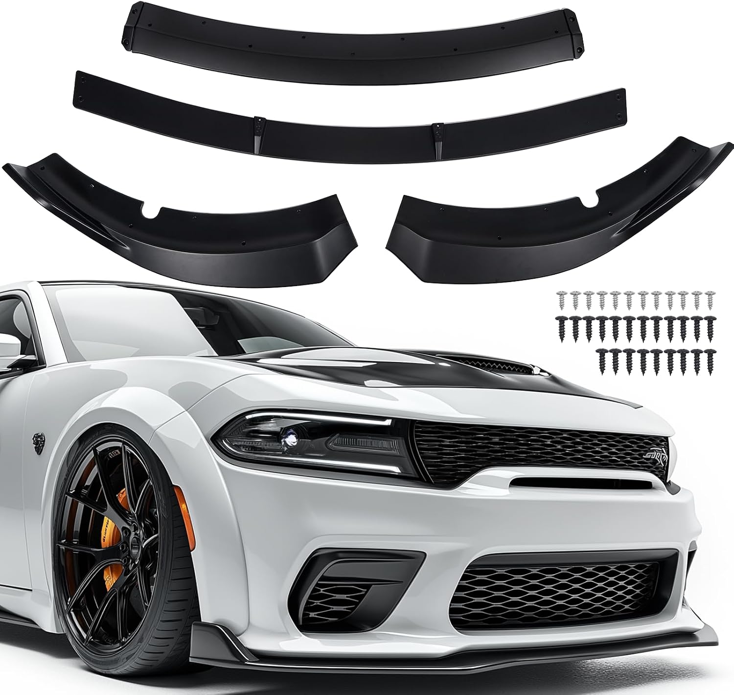 Front Bumper Lip Spoiler for Dodge Charger 2015-2023