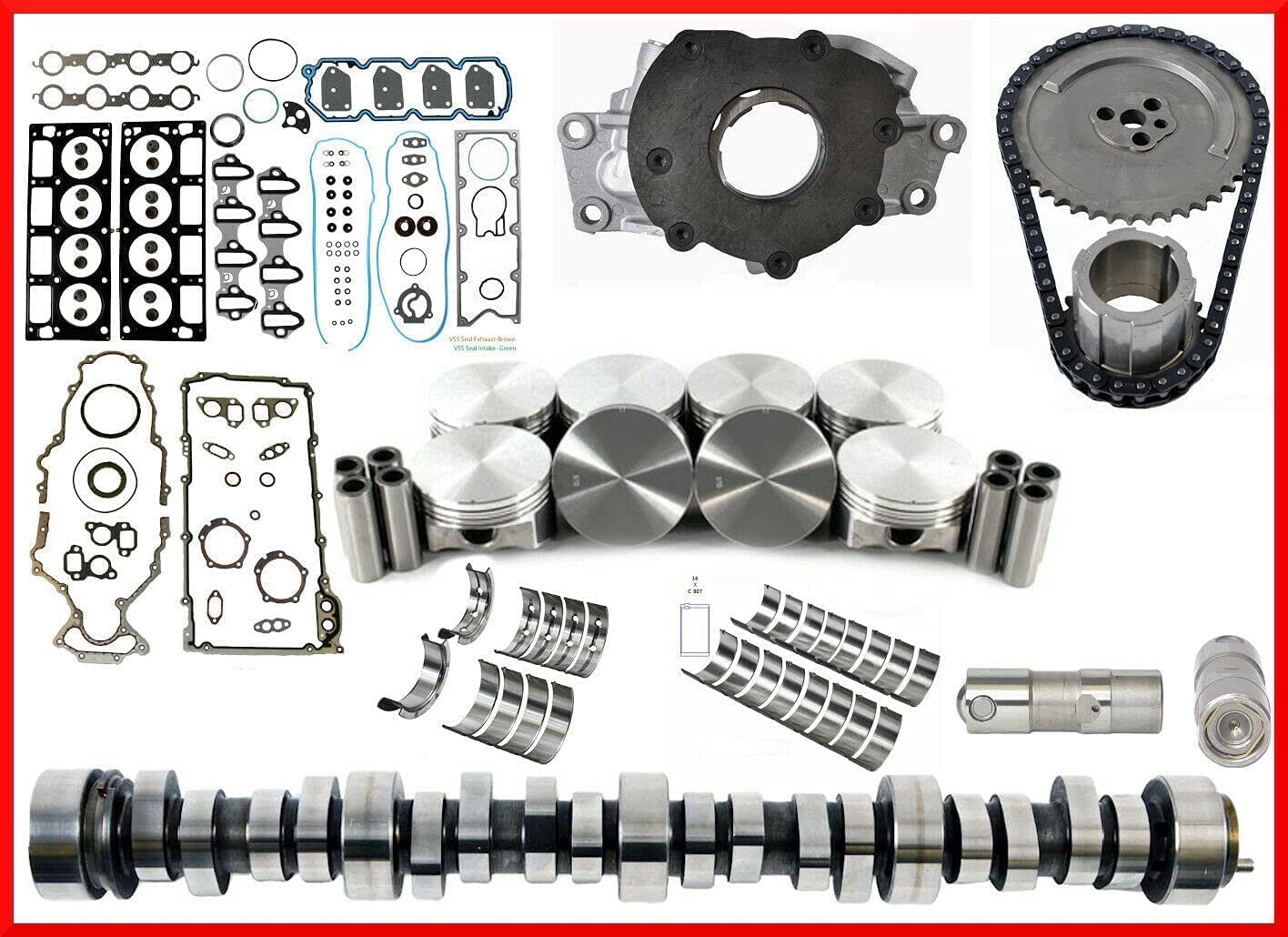 High Performance LS Engine Rebuild Kit | 5.3L Stage 2 Cam