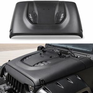 Black Steel Hood for Jeep Wrangler JK 2007-2018 - DXGTOZA