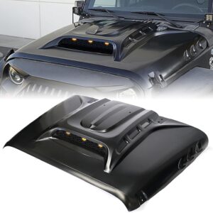 Xprite Replacement Hood w/ LED DRLs for Jeep Wrangler JK/JKU